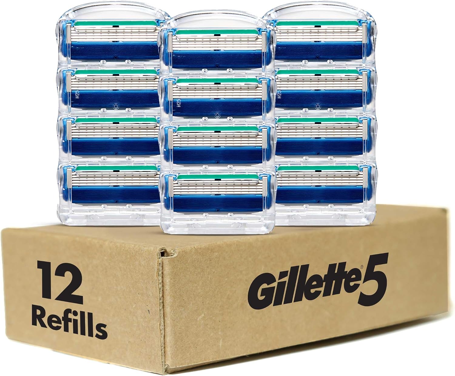 Gillette 5 Men's 5-Blade Razor Blade Refills, 12 Count - Image 7
