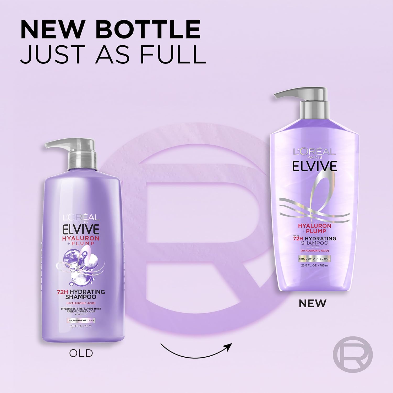 L'Oreal Paris Elvive Hyaluron Plump Shampoo and Conditioner Set, 53 Fl Oz - Image 8